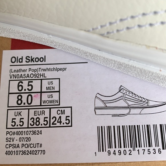 VANS OLD SKOOL LEATHER POP Trwht/Chili Pepper WMNS - Picture 14 of 14